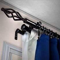 Image result for Triple Curtain Rods
