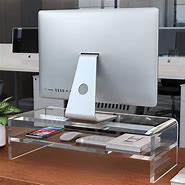 Image result for Acrylic Monitor Stand with Drawer