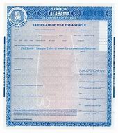 Image result for Car Title Certificate Sample