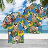Image result for Button Up Sloth Shirt