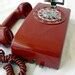 Image result for Red Rotary Wall Phone
