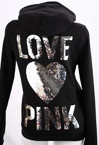 Image result for Sequin Love Pink Hoodie