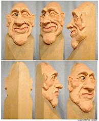 Image result for Caricature Wood Carving