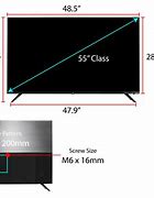 Image result for 55" TV Size Dimension