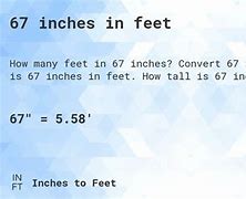 Image result for 67 Inches in Feet