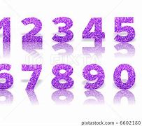 Image result for Number 5 Sparkle Violet