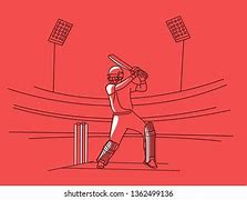 Image result for Cricket Line Art