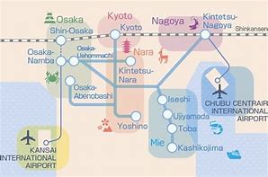 Image result for Osaka to Nagoya Train Map