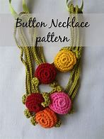 Image result for Crochet Button Necklace Pattern