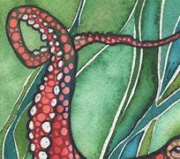 Image result for Red Octopus Drawing