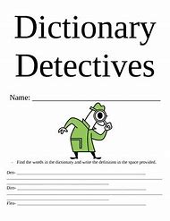 Image result for Dictionary Detective