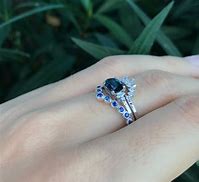 Image result for Sapphire and Diamond Engagement Ring Set