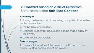 Image result for Unit Price Contract