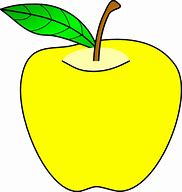 Image result for Yellow Apple Outline Clip Art