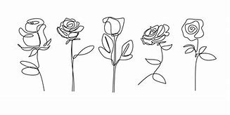 Image result for Rose Continuous Line Drawing