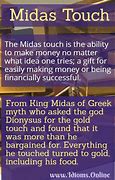 Image result for Midas Touch Examples