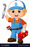 Image result for Cartoon of Plumber