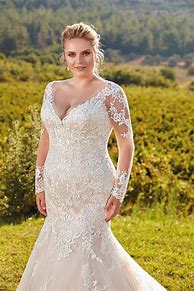 Image result for Two Piece Wedding Dress Plus Size