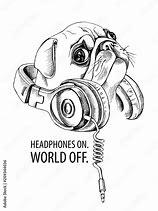 Image result for Dog with Head Phone Meme