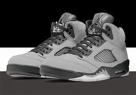 Image result for Jordan 5s Black and Grey