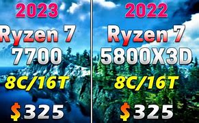 Image result for Ryzen 7700 vs 5800X3d