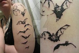 Image result for Flying Bat Tattoo Designs