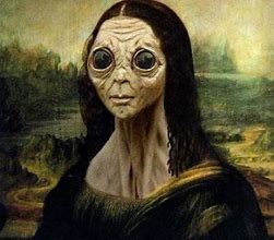 Image result for Mona Lisa Painting UFO