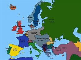 Image result for Labeled Map of Europe in WW1