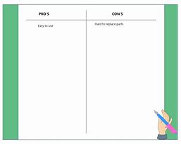 Image result for Graphic Organizer Pros and Cons Template