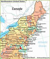 Image result for USA Map Northeast United States