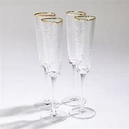 Image result for Gold Rimmed Champagne Glasses
