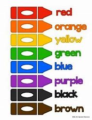 Image result for Clip Art I Know My Colors