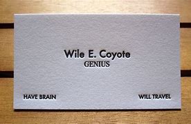 Image result for Wile E. Coyote Business Card
