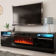 Image result for Black Mid Century Entertainment Wall Unit