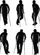 Image result for Walking with Crutches Clip Art