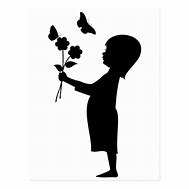 Image result for Silhouette of 3 Girls and Flowers Cilpart