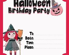 Image result for Halloween-themed Birthday Party Invitations