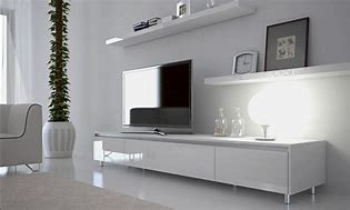 Image result for All White TV Setup