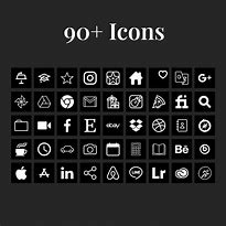 Image result for Black iPhone App Icons