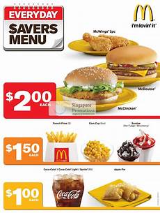 Mcdonald S Menu Prices Dec 2019 Singpromos Com