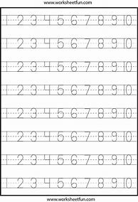 Image result for Tracing Numbers Print Out
