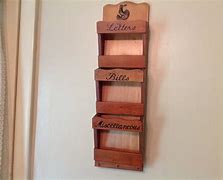 Image result for Wood Wall Mail Organizer