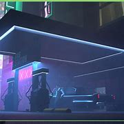 Image result for Cyberpunk Gas Station