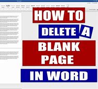 Image result for How to Delete a Blank Page in Microsoft Word