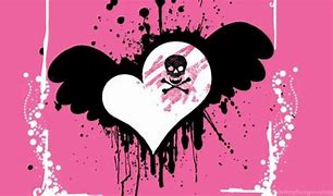 Image result for Pink and Black Emo Wallpaper