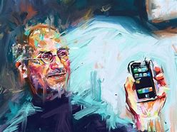 Image result for Steve Jobs Holding a iPhone Drawing