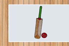 Image result for Cricket Ball Bat Drawing