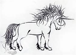 Image result for Tribal Unicorn Tattoo Designs