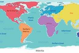 Image result for World Geography Continents and Oceans