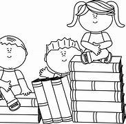 Image result for Black and White Clip Art Kids Sitting